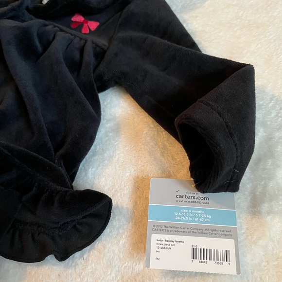 🎉 HP 🎉 NWT Carters Christmas Baby Girl Holiday Outfit Set - Picture 2 of 9